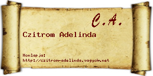 Czitrom Adelinda névjegykártya